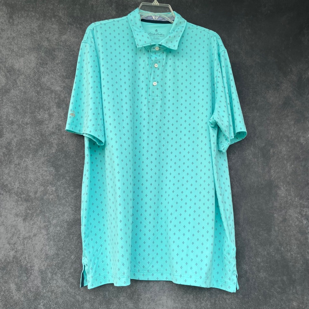 Brooks Brothers Mens XXLarge Performance Series Polo Shirt Golfcore Country Club